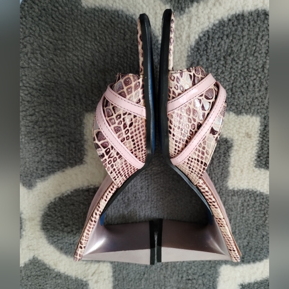 Pink Snake Print Heels - Picture 5 of 8